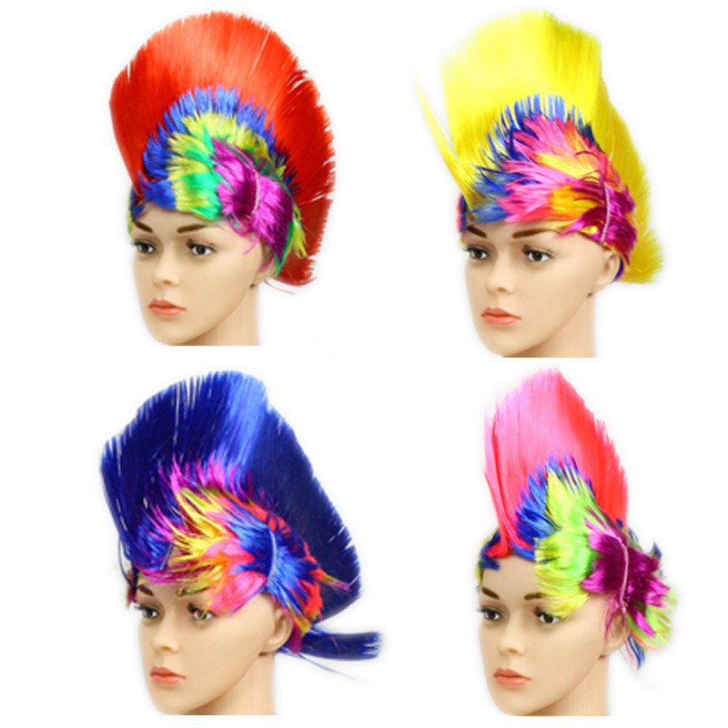 Football Game Cockscomb Wig 28*28cm Dacron Logo Customized Sports Supplies