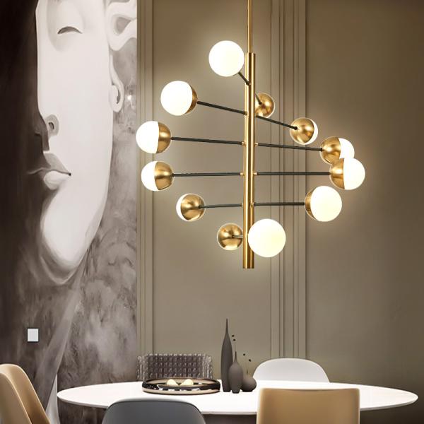 Glass Ball Chandeliers for Dining Room Kitchen Living Room Bedroom Hanging