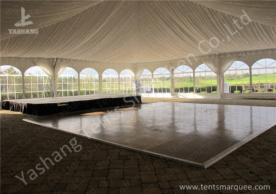 Aluminum Profile High Peak Pole Tent Structure Decorated With Luxury Linings