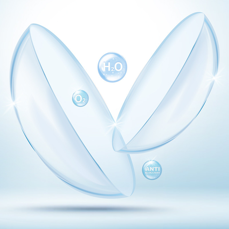14.5mm 0.08mm Clear Soft Natural Color Contact Lens Corrective Lenses With Power