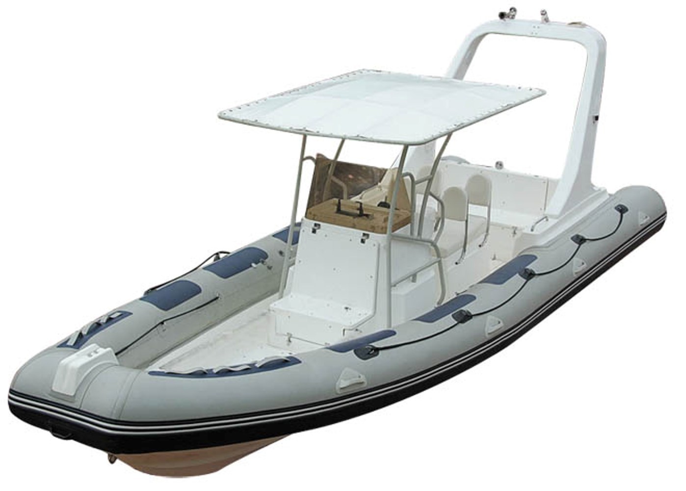28 Ft 850cm Cm PVC Inflatable Boat , Rib Inflatable Boat With Big Sunbathe Panel
