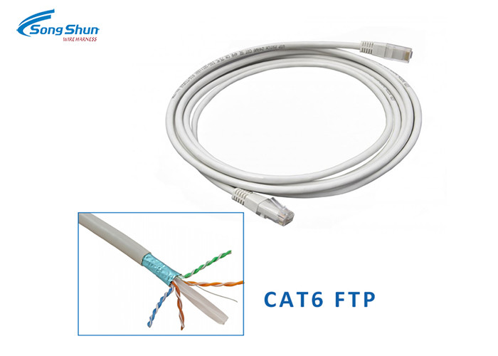 Switch FTP RJ45 Cat6 Patch Cable , Wear Tear Resistance Internet Patch Cable