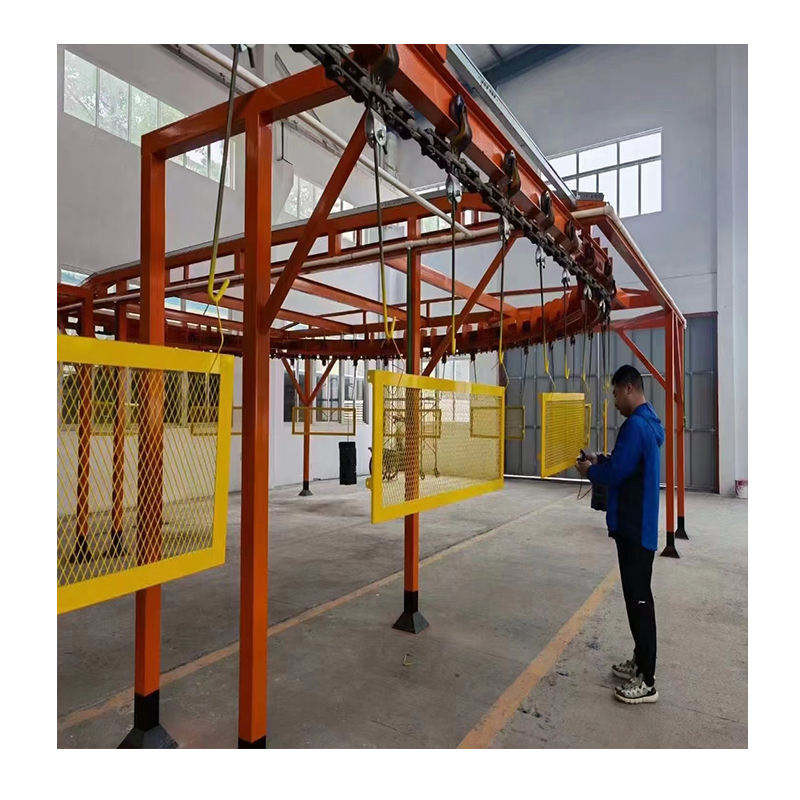 Innovative Powder Coating Conveyor Systems 50Hz Automatic Powder Coating Line For Complex Item