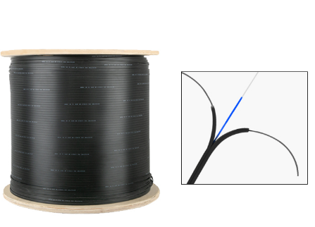 Single Mode FTTH Drop Cable Galvanized Steel Wire 1 2 4 Core G652 G652d G657a G657a2