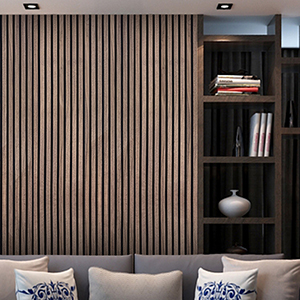 Office Studio Akupanel Wooden Slatted Sound Absorbing Proofing Boards Ceiling Pet Wood Slat Wall Soundproof Acoustic Panels