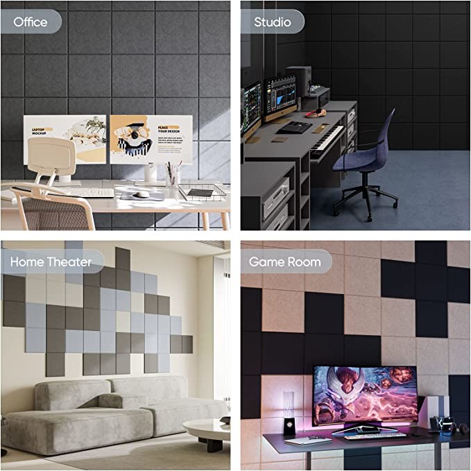 Various Shape 100% Polyester Fiber Acoustic Panels Customized Size
