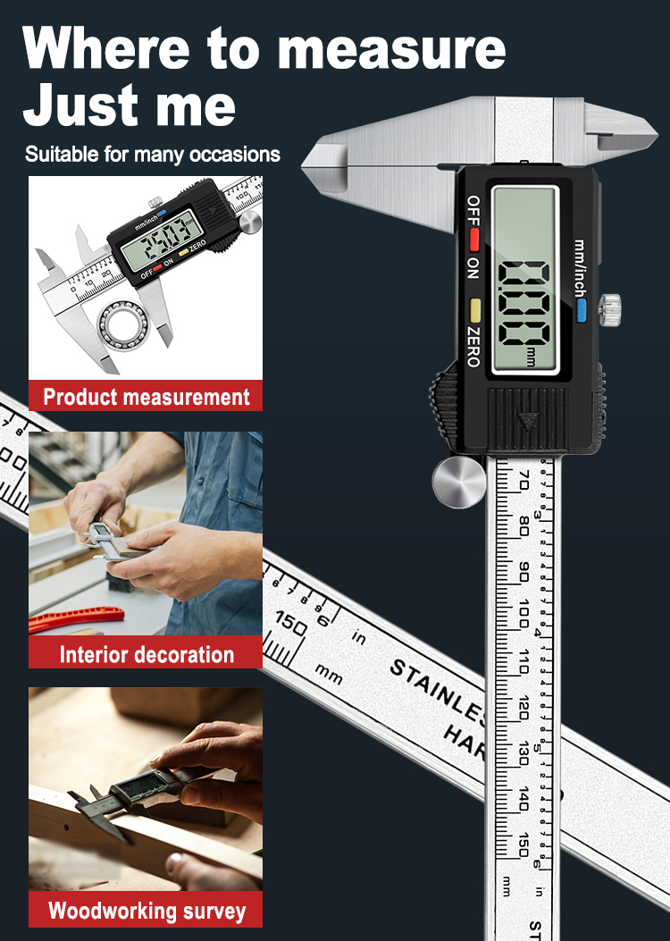 6 Inch 0-150mm Electronic Stainless Steel Digital Vernier Caliper