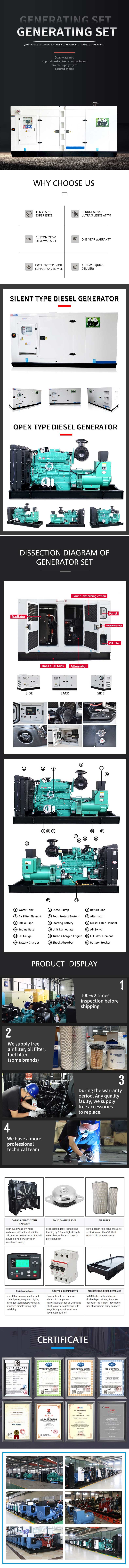 4 Cylinder RICARDO Diesel Generator Multipurpose Electric Start
