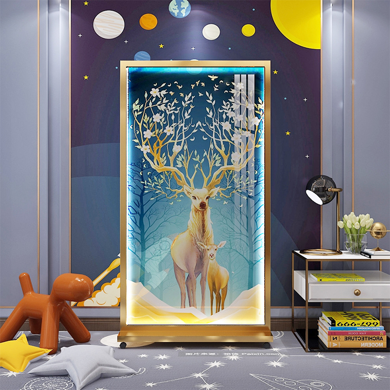 Elk Nordic Living Room Screen Partition Laser Cut Stainless Steel For Hotel Lobby