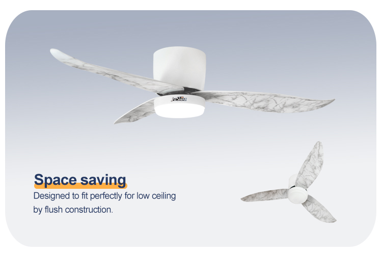 2- 1stshine Bedroom LED Ceiling Fan with Acrylic Blades and Remote Control Light