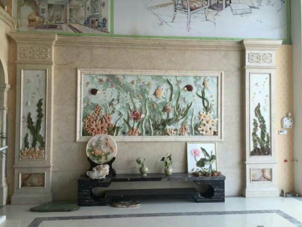 engineered stone backround wall ,stone veneer ,ceiling molding, ceiling moulding