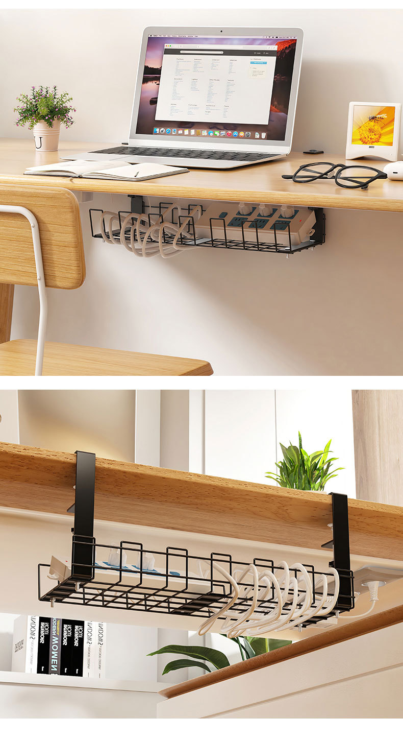 Effortless Cable Organization Adjustable Under Desk Cable Channel Raceway Channel Kit