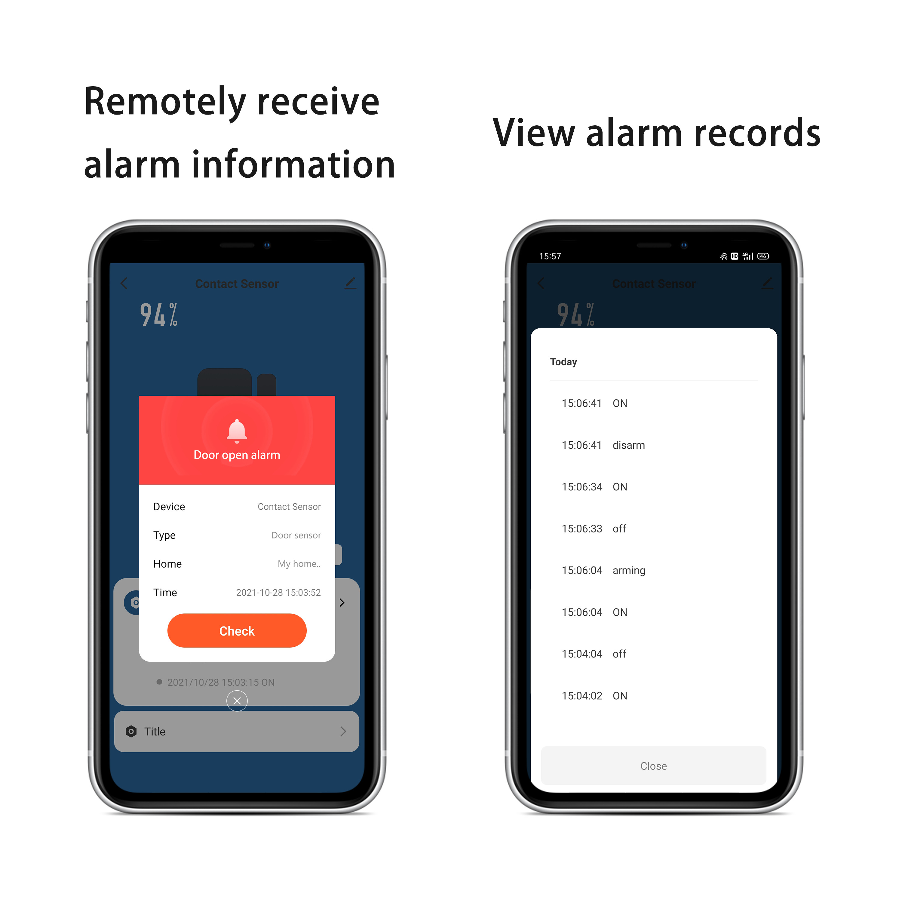 Smart Sound / Light Wifi Door And Window Alarms ABS Wireless Door Window Security Alarm