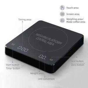 Digital Kitchen Scale Weight Electronic Coffee Scale Timer LED Digital Smart