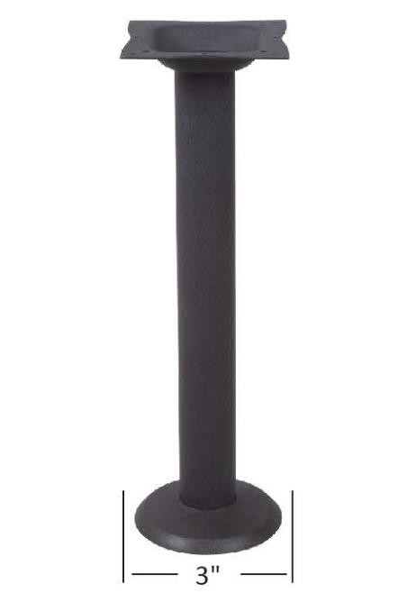 Bolt Down Metal Table legs Dining Table Base Black Wrinkle 28'' / 41'' Height
