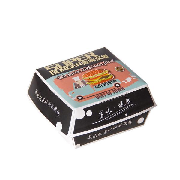 Paperboard Disposable Eco-Friendly Fast Food Burger Box with Matt Lamination
