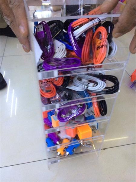 Customized 5 tiers cell phone accessory Printing LOGO