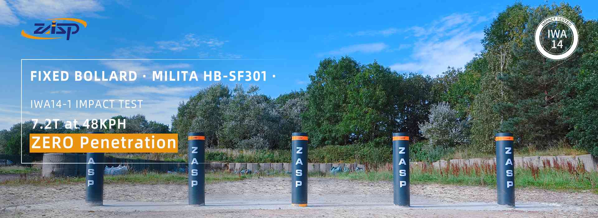 350mm Depth Impact Tested Heavy Duty Bollards Metal Bollard Post