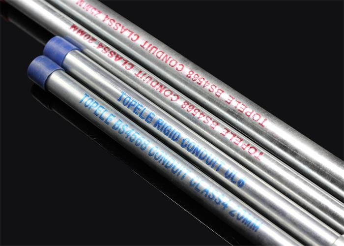 TOPELE GI Conduit Pipe with Electroplated Couplings BS4568 Galvanized Steel Conduit