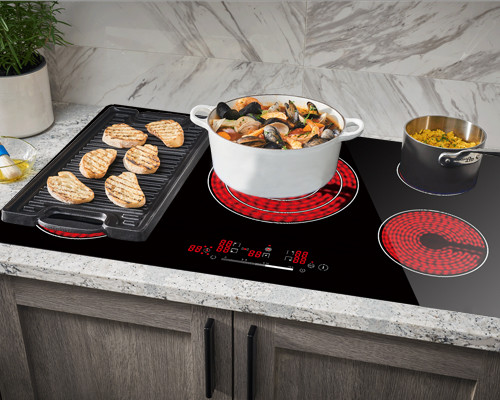 380V Aluminum Alloy 8400W 5 Burner Ceramic Hob