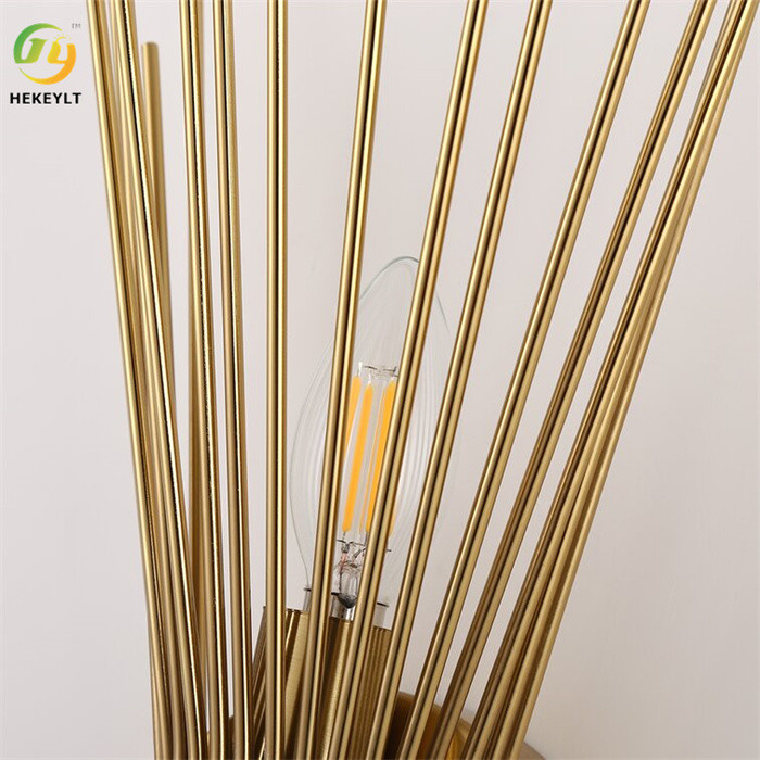 Steel Candle Modern Gold Wall Light 18'' H X 10'' W X 8'' D