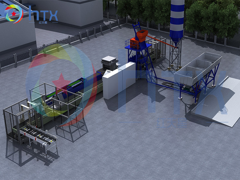 Pavement Concrete Flagstone Feeding Machine Artificial Culture Stones Production Line