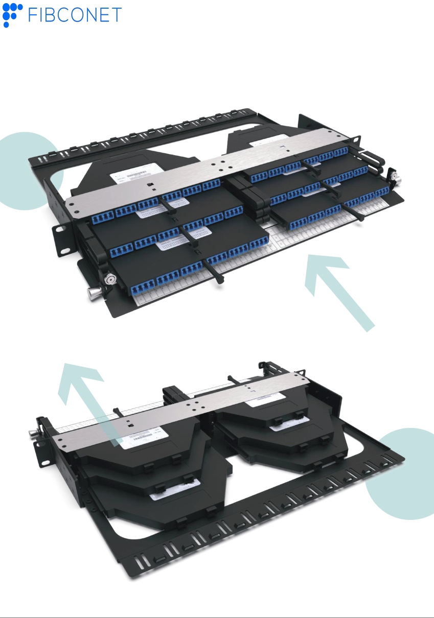 19-Inch High Density 144 Core 1U 96 Port ODF Fiber Optic Patch Panel for FTTH Network