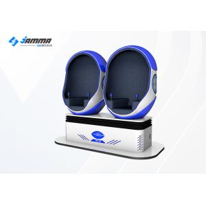 White Blue Color Virtual Reality Simulator Coin Operated / 9D Egg Chair
