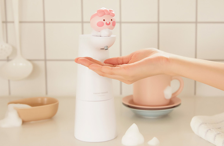 250ML Cute Automatic Soap Dispenser FCC OEM Sensor Foaming