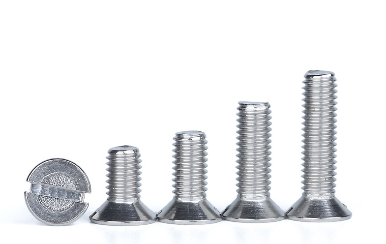 18-8 Slotted Flat Head Machine Screw M2.5 DIN 963 With Stainless Steel Material