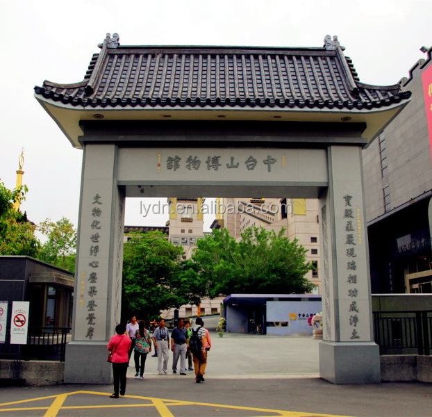 Chinese Design Style Direct Supply of Cobalt Blue Ceramic Roofing Tiles with Traditional Chinese Pagoda Roof Design