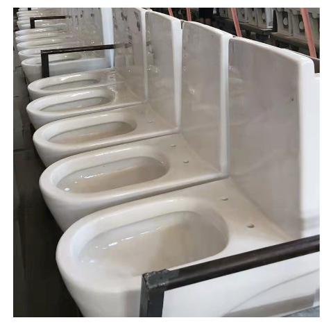 Slowly Toilet Seat Cover and Dual-Flush Water Closet for Modern White Color Bathroom