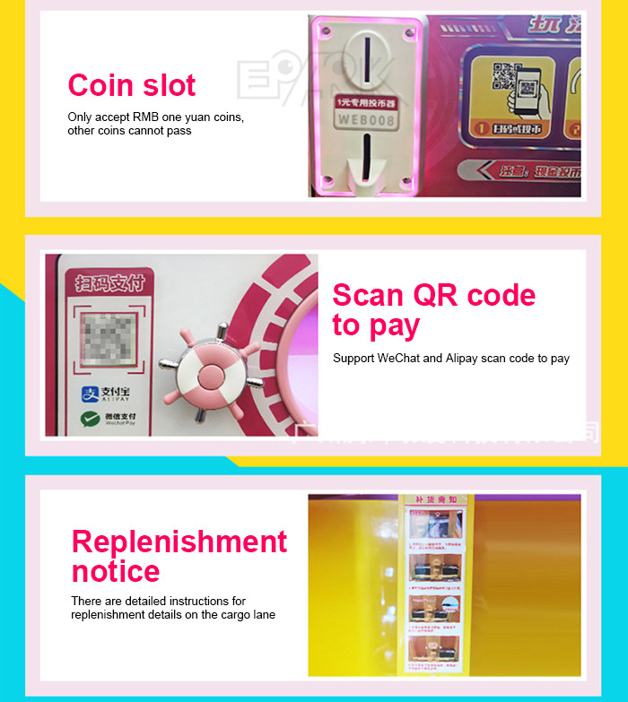 Amusement Coin Operated Mini Twisting Card Machine Vending Machine