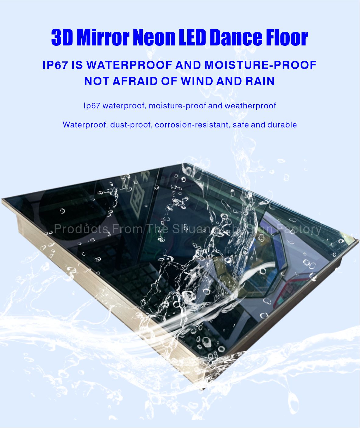 80 Ra LED Dance Floor Lights for Wedding Disco Party Pista in Durable Material