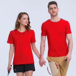 Mix color Wholesale in bulk O neck Customized Blank T-shirt cotton preshrunk fabric moisture absorption sports apparel
