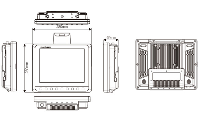 WiFi 10.4" Vehicle Mount Computer RS232 Capacitive Touch