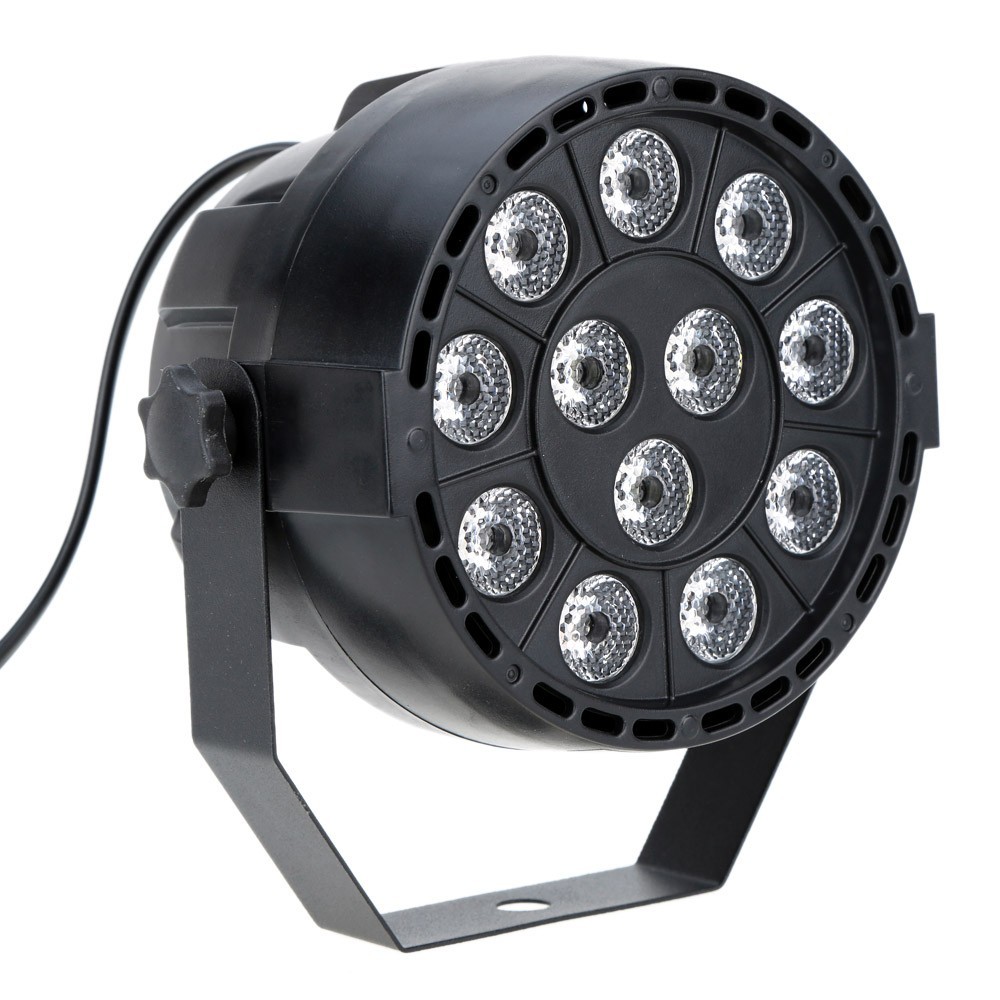 12 3W LEDs UV Stage Par Light Auto Sound DMX512 Master-slave 8 Channels for Indoor KTV Pub Bar Wedding School Show Xmas