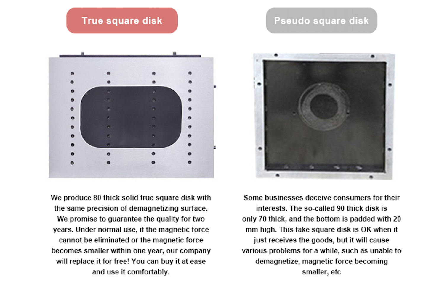 XCM91 20Kg/Cm2 Solid Rectangular Permanent Magnetic Chuck for CNC milling machine