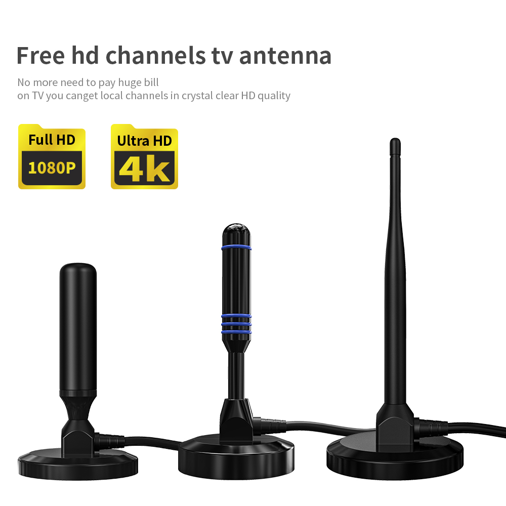 360 Degree Long Range Vhf Uhf Digital Tv Antenna with 28dBi Gain and RG174 Cable