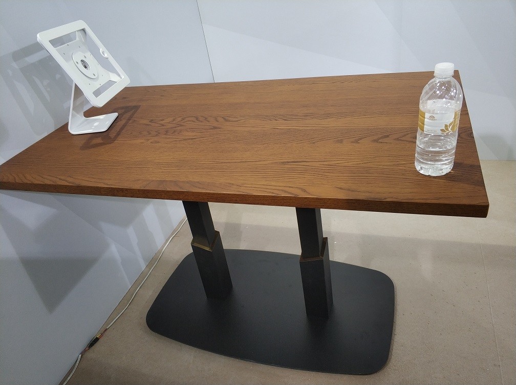 Square / Rectangle Counter Height Table Base Sandy Texture Bar Table legs For Restaurant