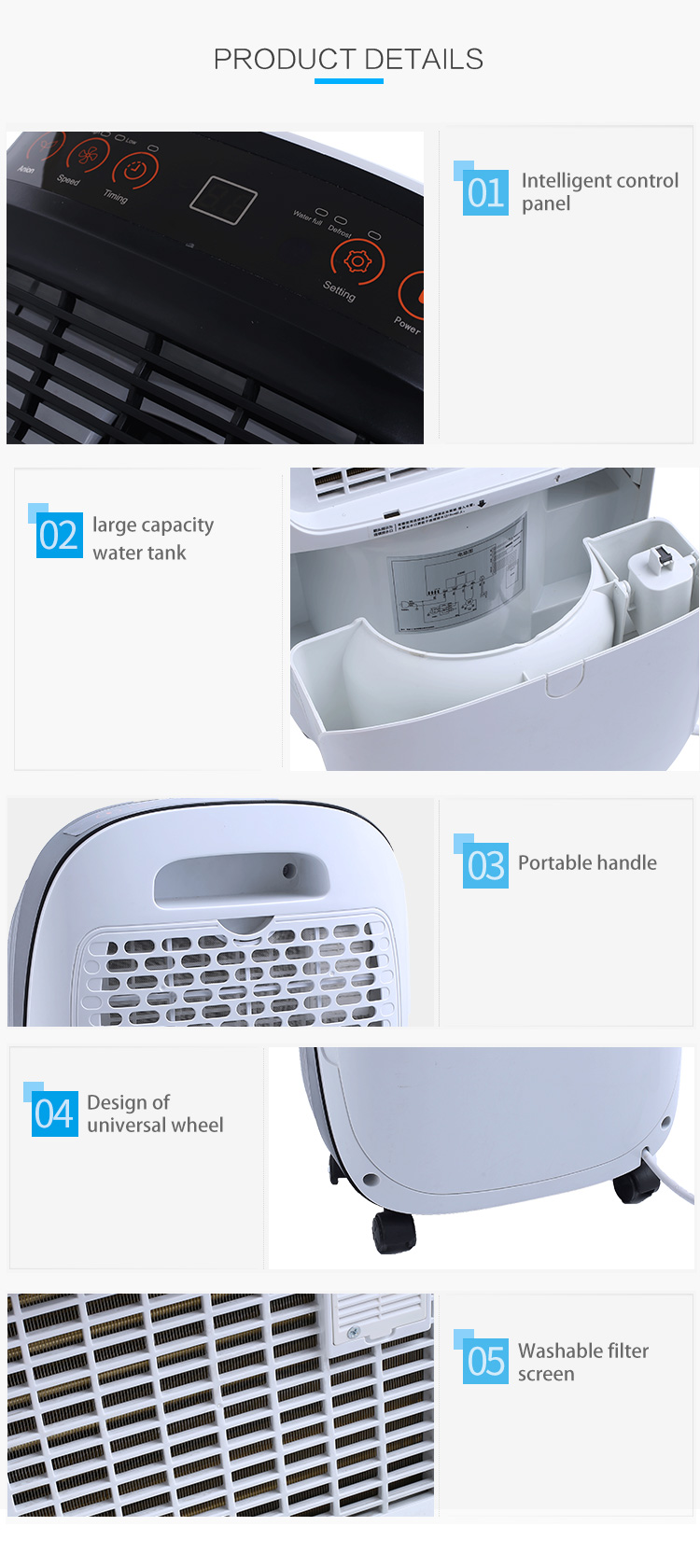 10L/Day Dehumidifier Best Clothes Dryer Home Air Dehumidifier