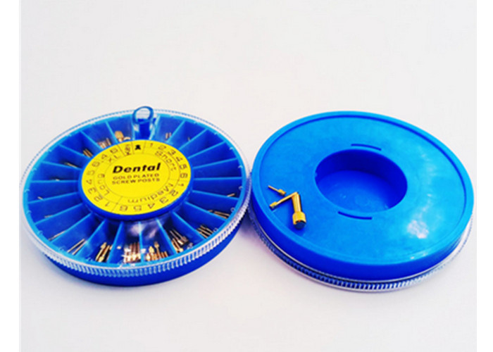 120Pcs/Box Dental Surgical Orthodontic Dental Gold Plated Screw Posts