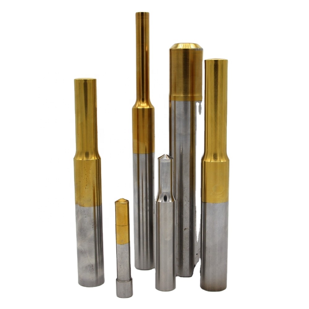 2025 New Design Cold Heading Process TiN Coating Punch Pin With M42 And H59 HSS Punches High Red Hardness Wear Resistance