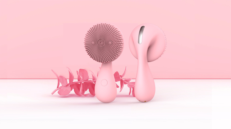 Electric silicone facial cleansing brush