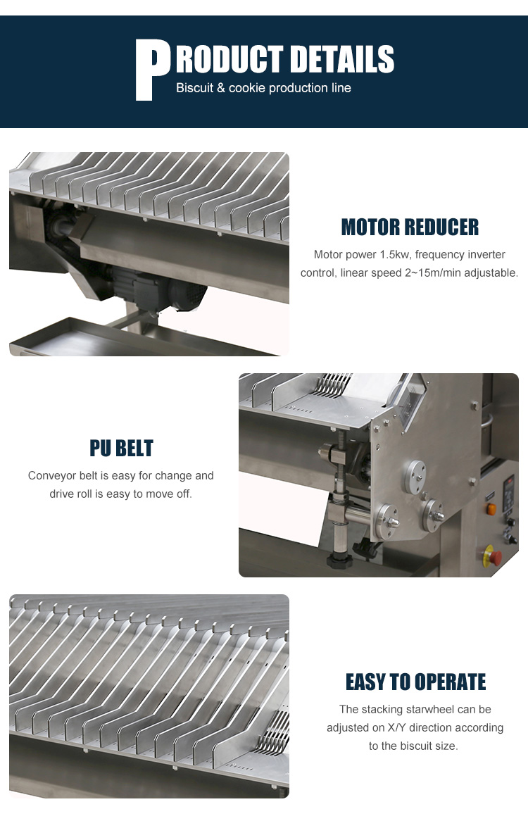 High Capacity Professional Biscuit Stacker Production Automatic Biscuit Stacking Machine