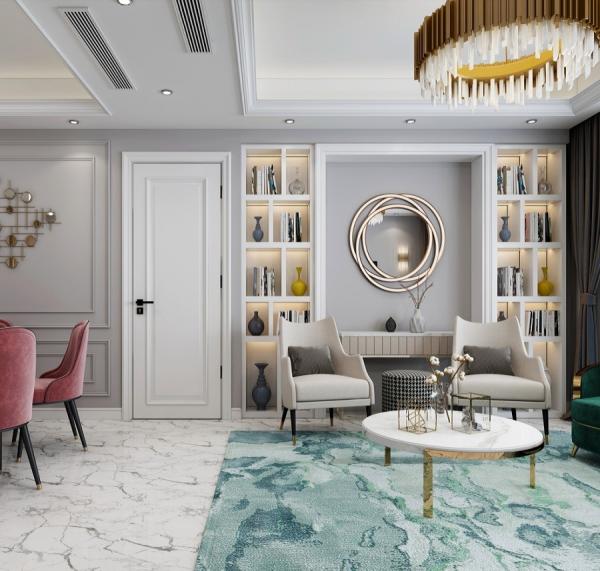 Contemporary Style Side Opening Luxury Custom Interior Doors with Frames Wood in
