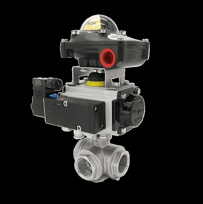 Pneumatic Titanium Ball Valves Gr1 And Gr2 8-Inch Class 150 DN 15-250 For Fluid Flow