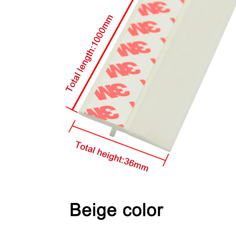 Beige Color Pvc Door Bottom Seal 36mm Height For Hotel