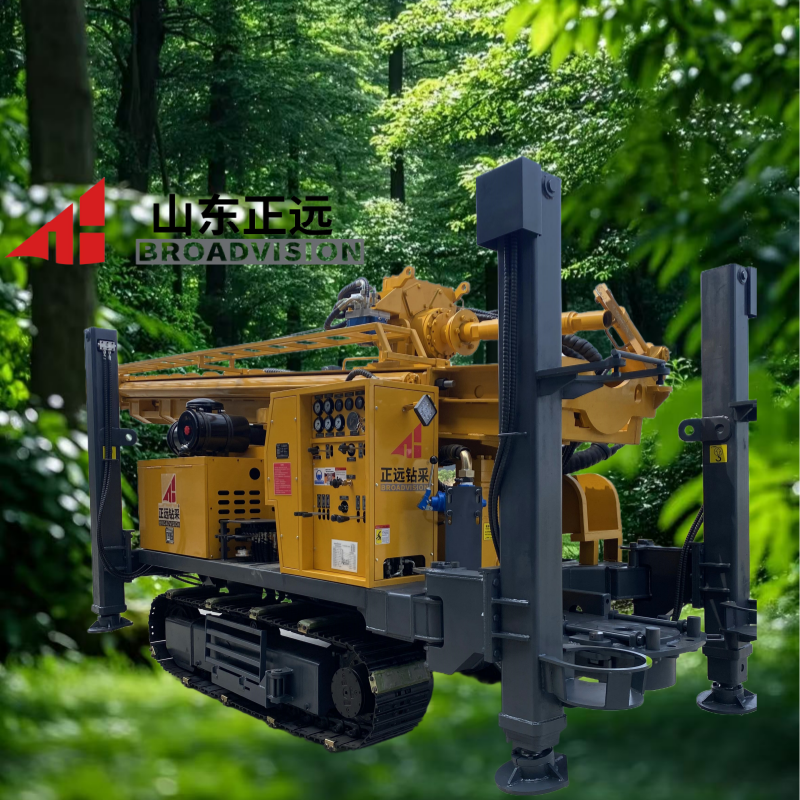 Lifting force 30T Crawler Water Well Drilling Rig with Yuchai Stock 110kw Engine