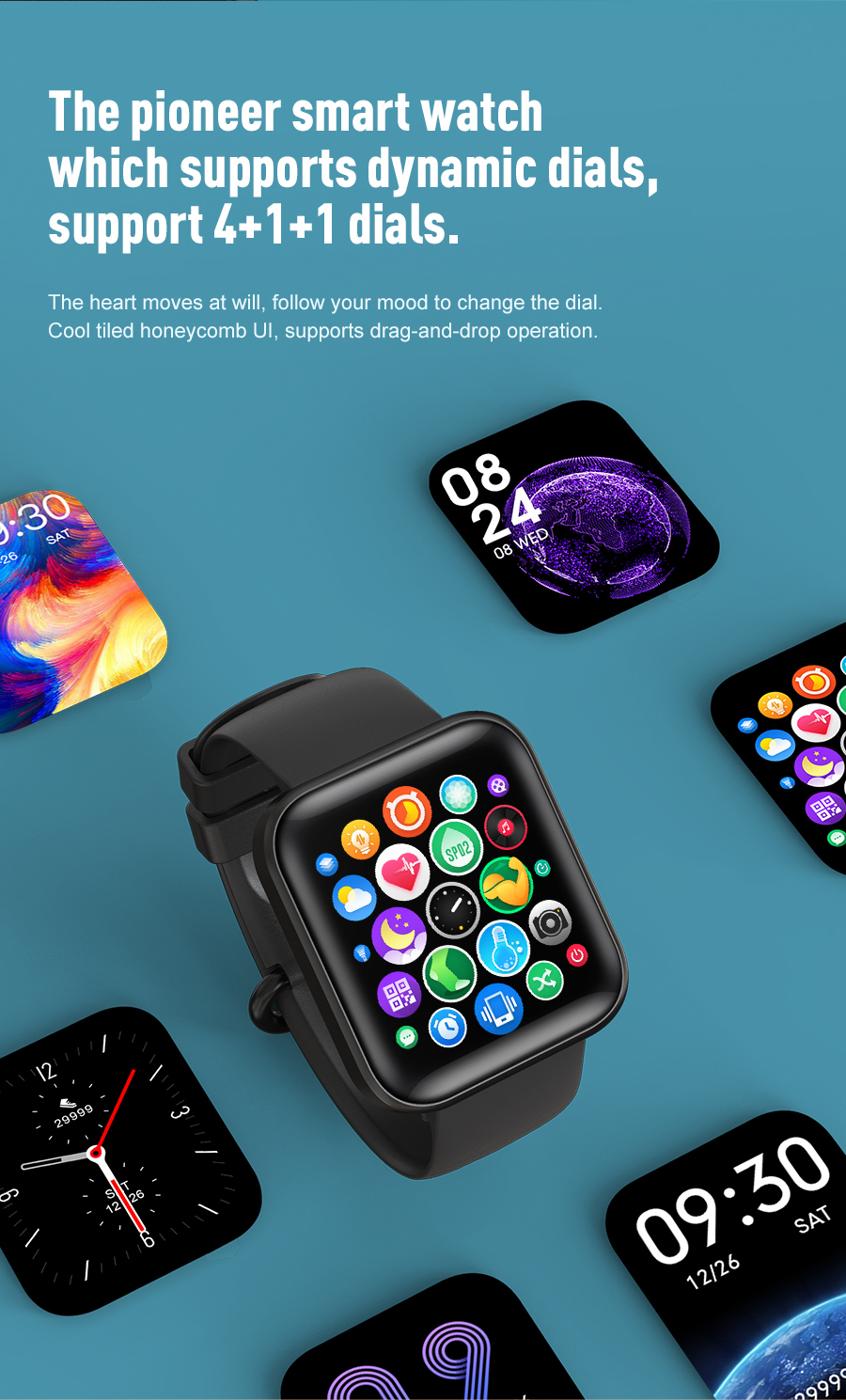 IP68 1.69inch HD Screen Smart Watch sleep heart rate monitor